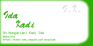 ida kadi business card